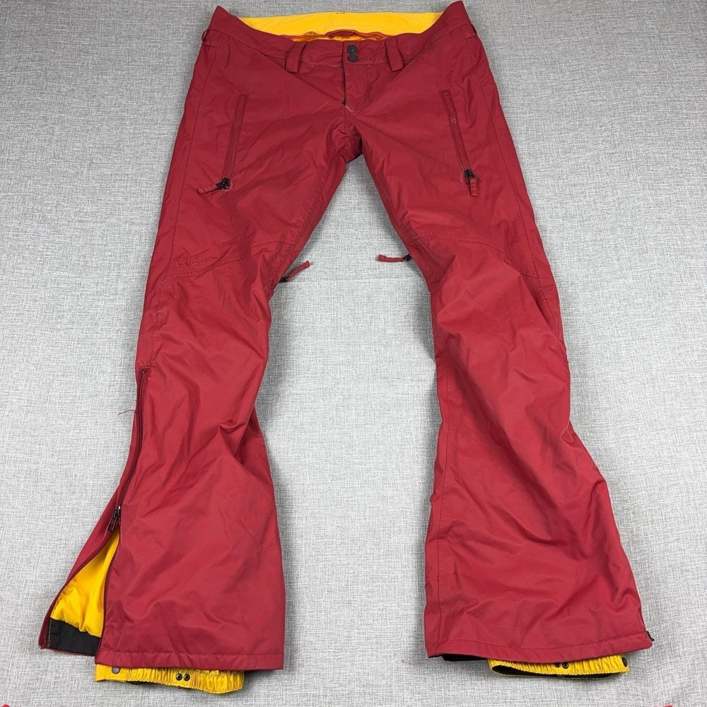 B By Burton Snow Pants Womens L Red DRYRIDE Waterproof Insulated Ski Snowboard